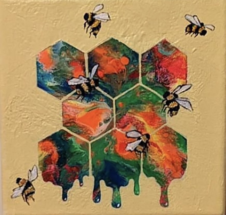 Bees Honeycomb Dripping